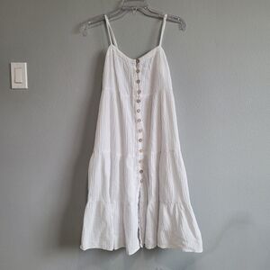 Patpat White Sleeveless Midi Summer Dress size S
